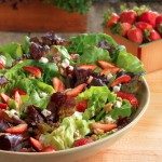 organic produce sustainable farm earthbound cooking heirloom lettuce, strawberries and walnuts salad recipe