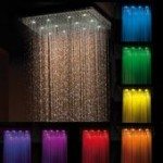 Chromotherapy rain shower offered by Jaclo