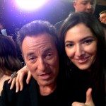 Artists Zhenya Gershman and Bruce Springsteen exchange compliments at the MusiCares gala celebration