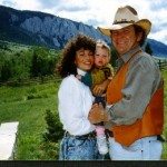 The Chuda's with their daughter Colette in Jackson Hole Wyoming in 1989