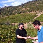 Chris Blanchard, Master Sommelier with Richard Case, winemaker in my vineyard