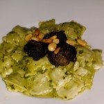 Homemade Ravioli with Escargo and a Pine Nut Pesto sauce