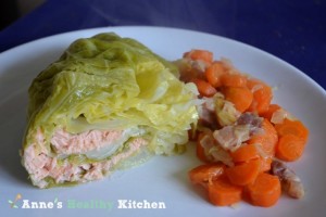 stuffed-cabbage-salmon-carrots-bacon