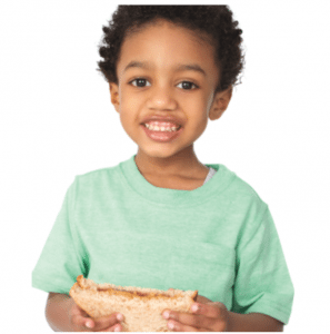 Child Eating a Sandwich